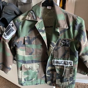 Camo Hand Stitched Patch Jacket